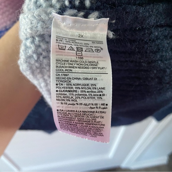 Old Navy Colorful Striped Sweater Size 2X - Picture 6 of 7